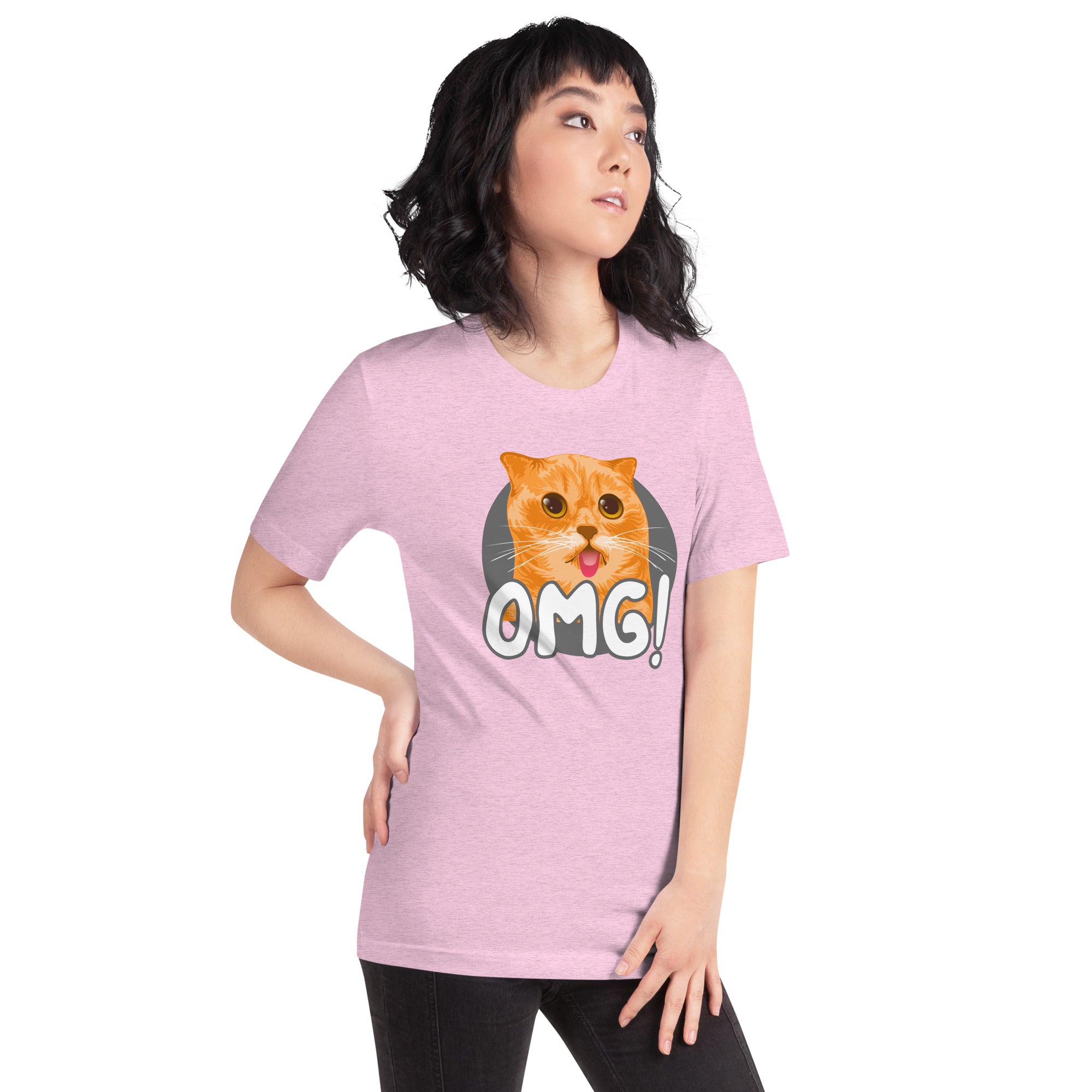OMG Funny Cat Unisex 100% Cotton T-Shirt