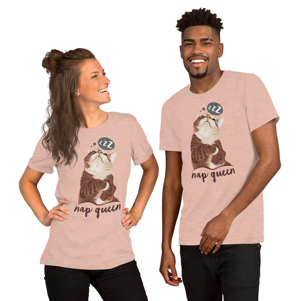 Nap Queen Cat Unisex T-Shirt 100% Cotton