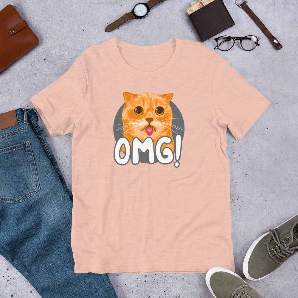 OMG Funny Cat Unisex 100% Cotton T-Shirt