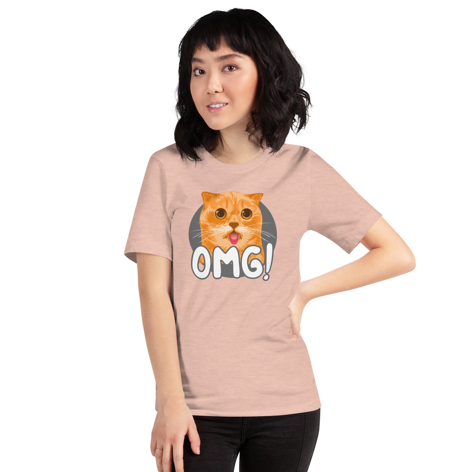 OMG Funny Cat Unisex 100% Cotton T-Shirt