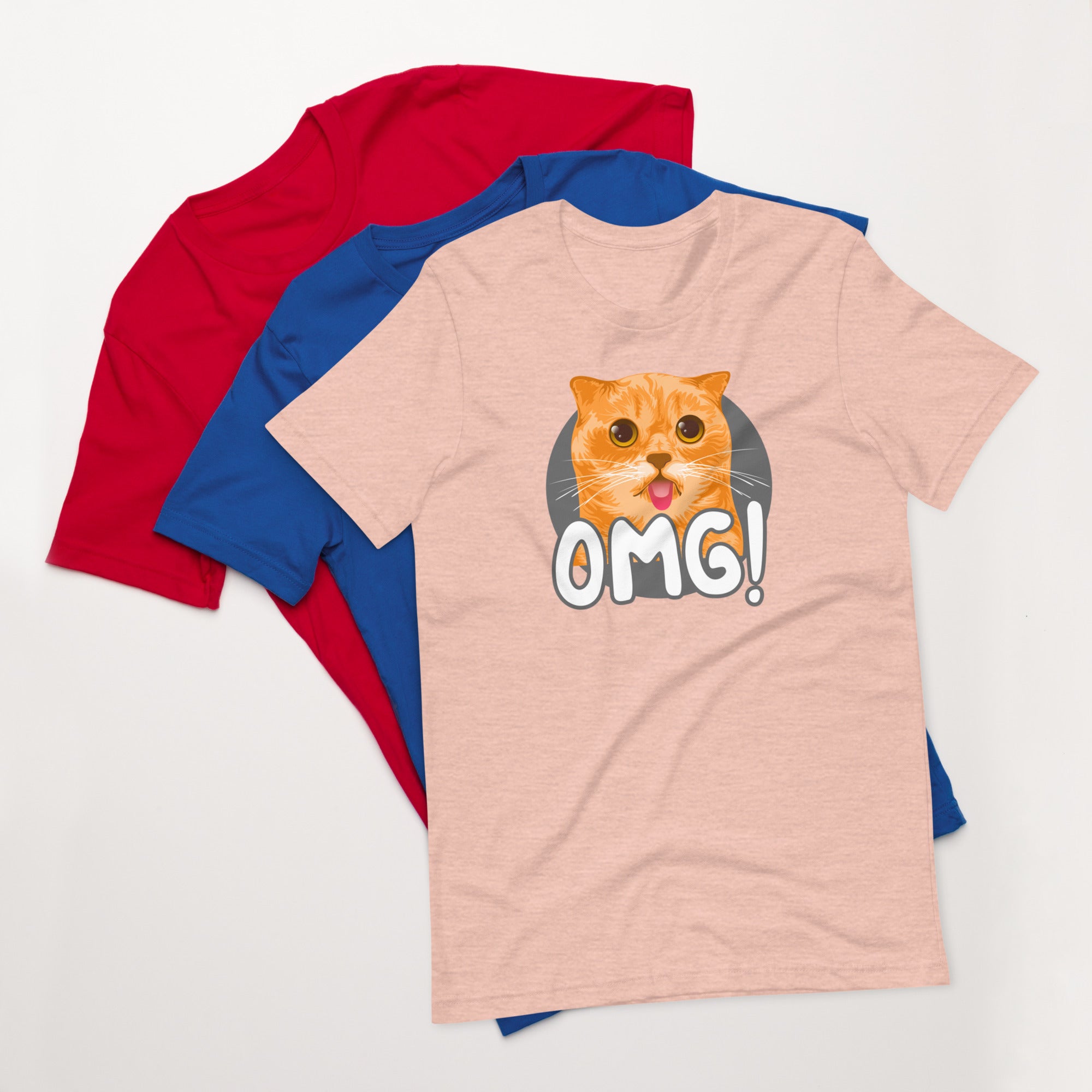 OMG Funny Cat Unisex 100% Cotton T-Shirt