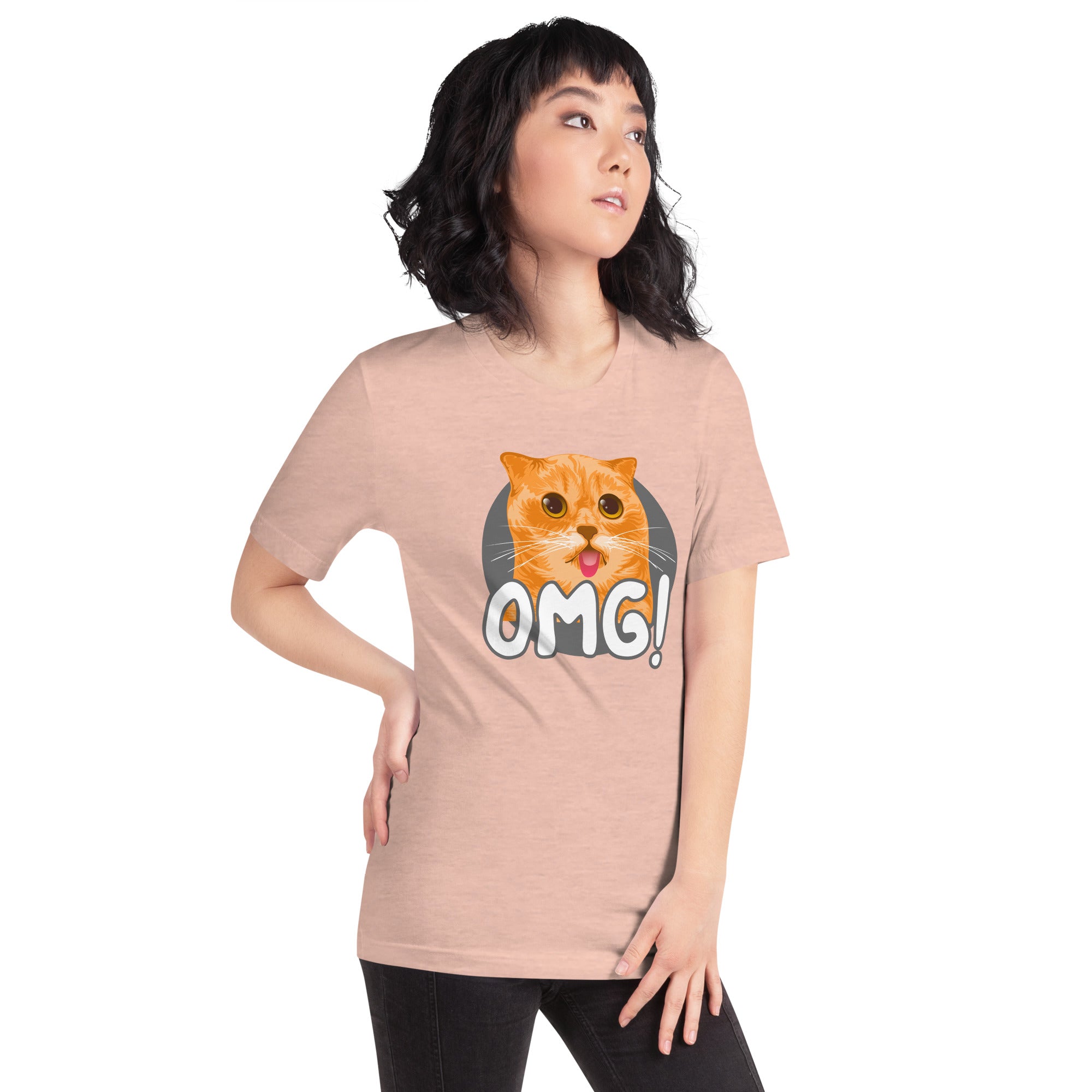 OMG Funny Cat Unisex 100% Cotton T-Shirt