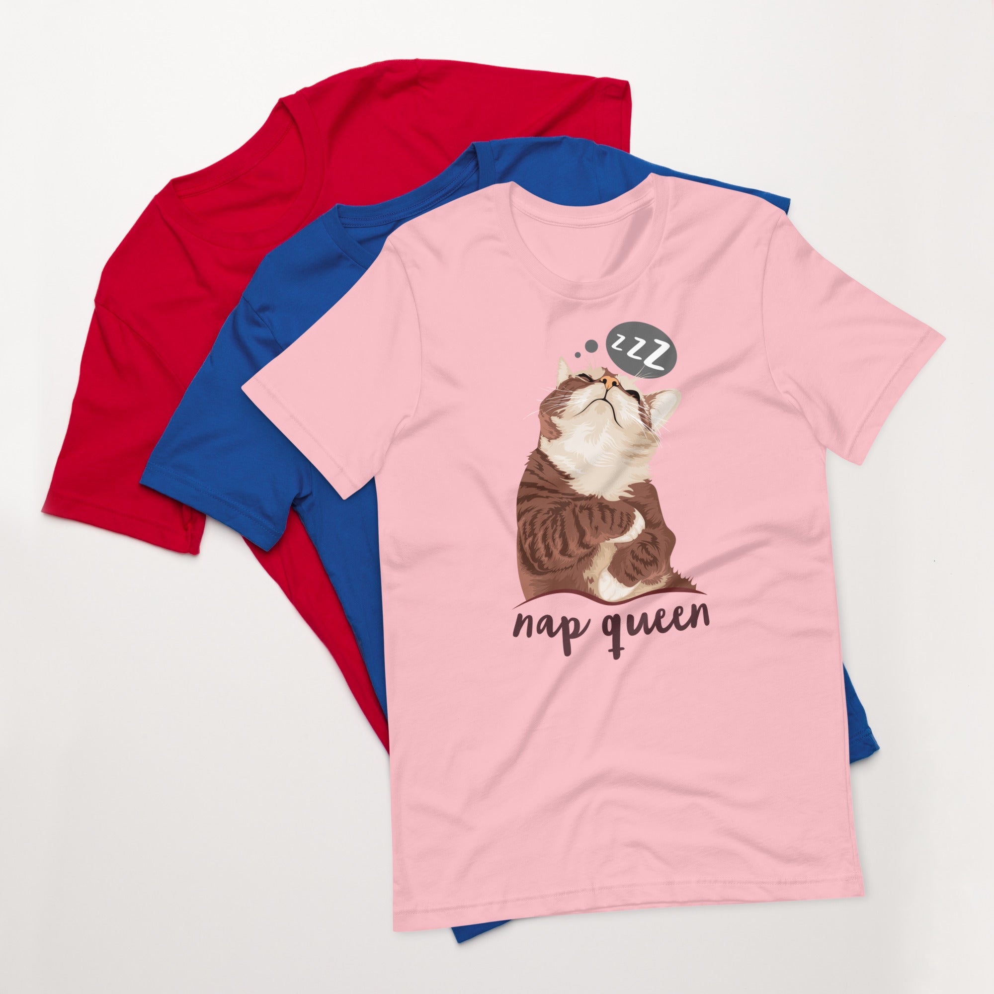 Nap Queen Cat Unisex T-Shirt 100% Cotton