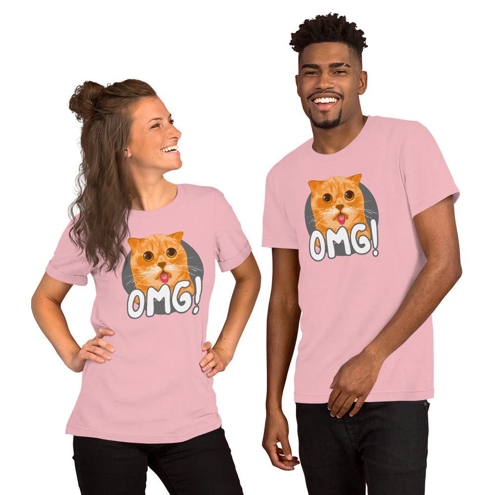 OMG Funny Cat Unisex 100% Cotton T-Shirt