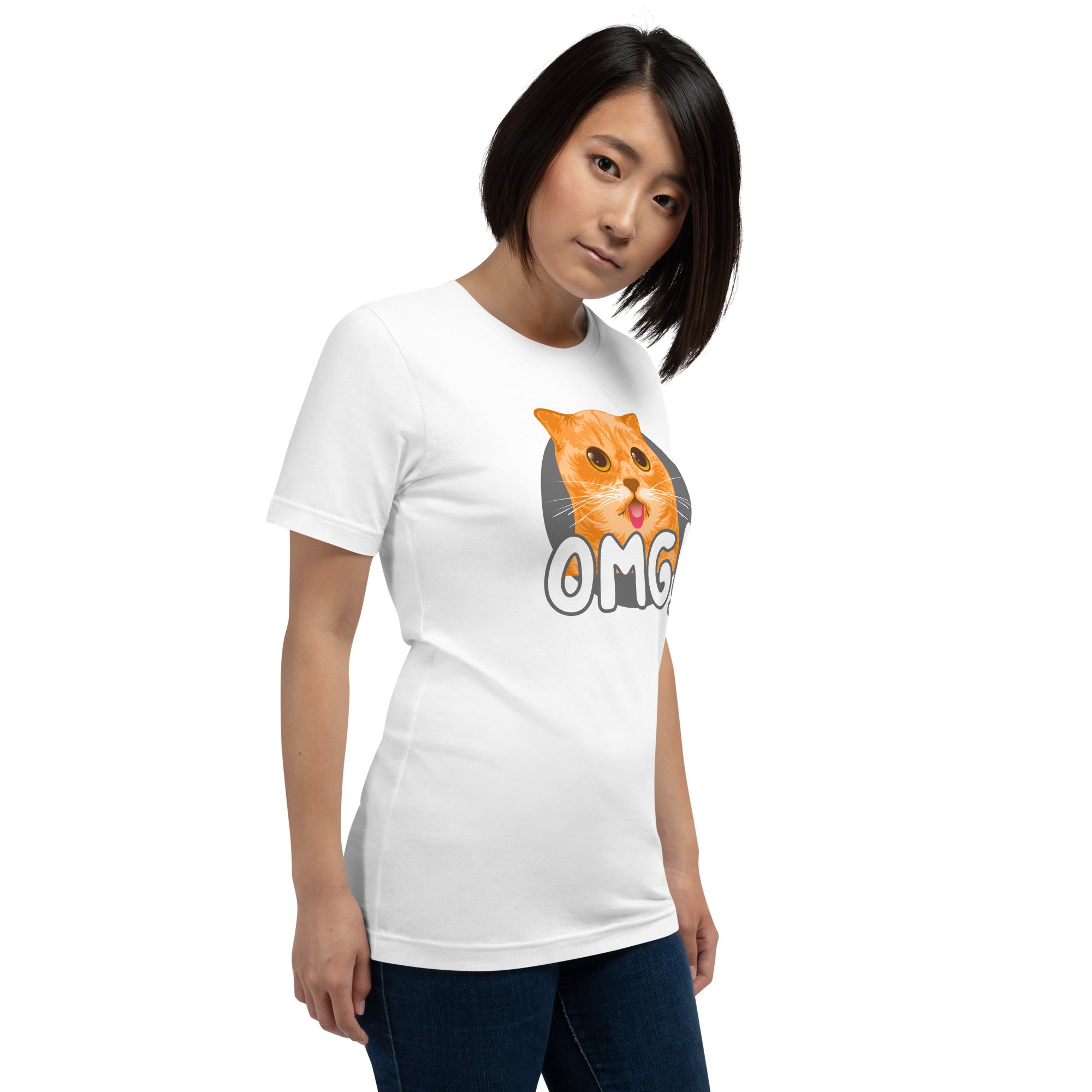 OMG Funny Cat Unisex 100% Cotton T-Shirt