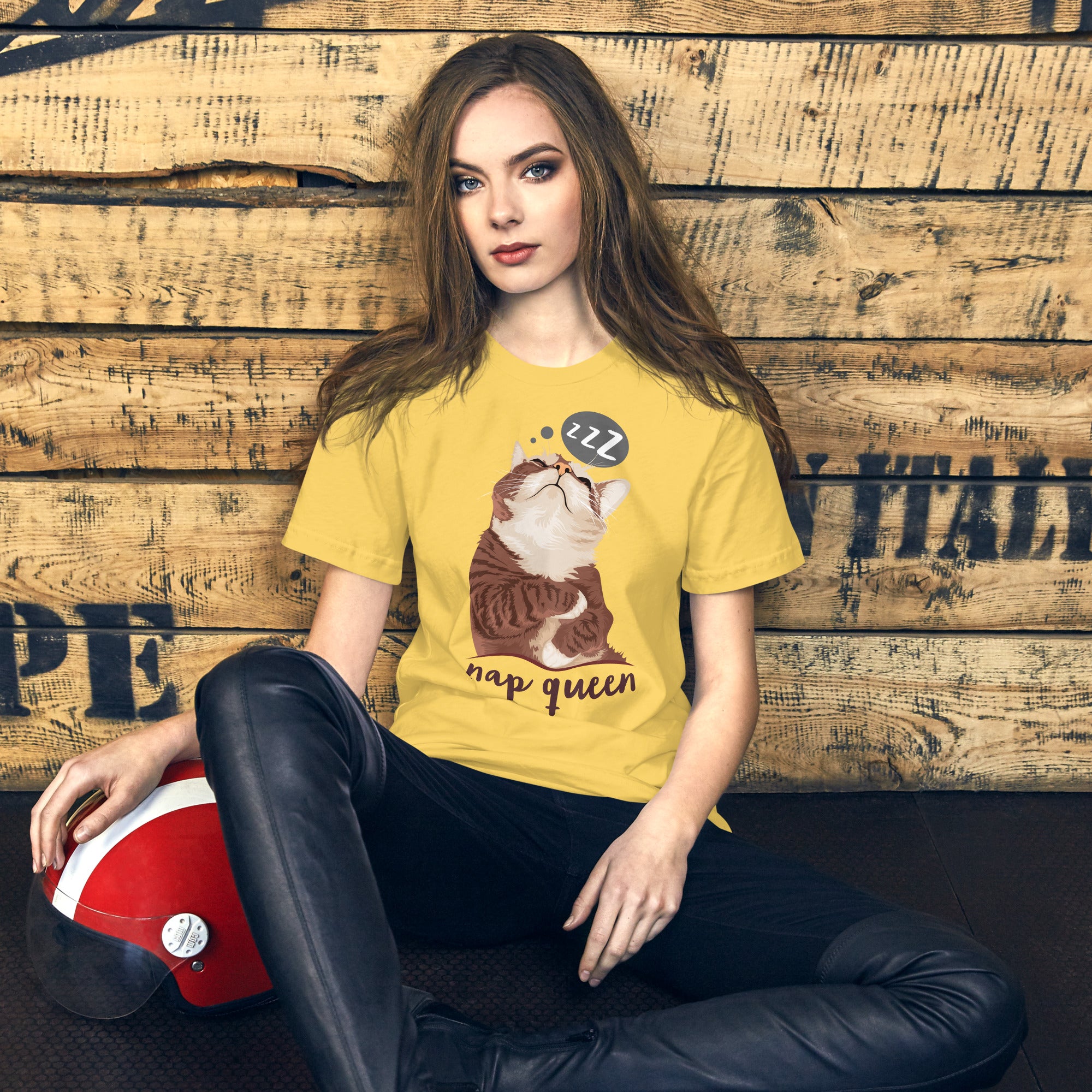 Nap Queen Cat Unisex T-Shirt 100% Cotton