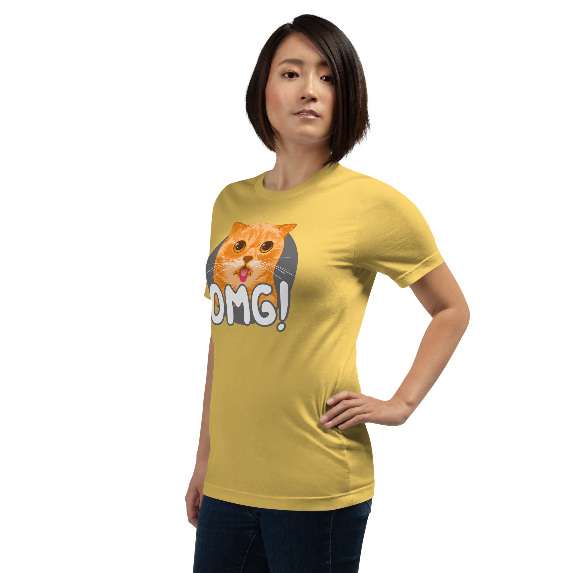 OMG Funny Cat Unisex 100% Cotton T-Shirt