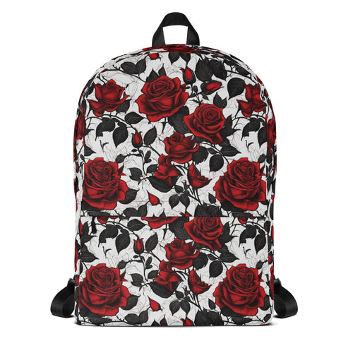 Cute Roses Backpack Floral Backpacks | Cute Flower Print Backpacks