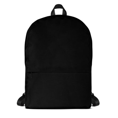 Plain Black Lightweight Laptop Backpack for Women