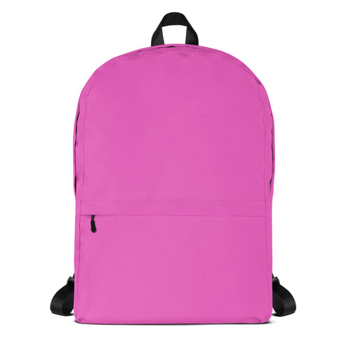 Plain Rose Pink Back to School Backpack for Women