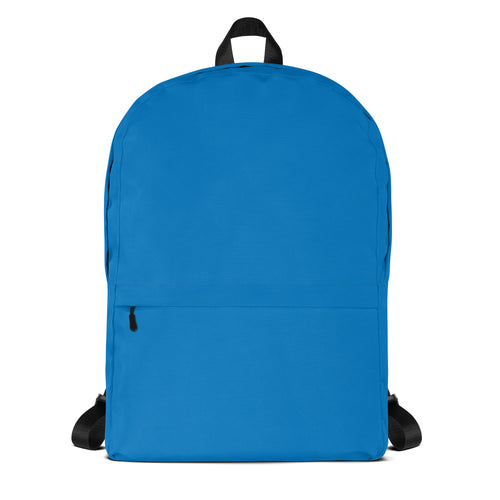 Plain Blue Medium Size Womens Backpack for Travel & School