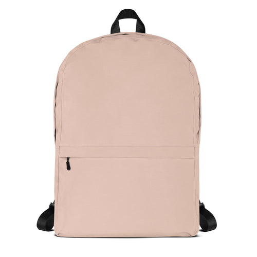 Minimal Plain Beige Color Womens Lightweight Fashion Backpack