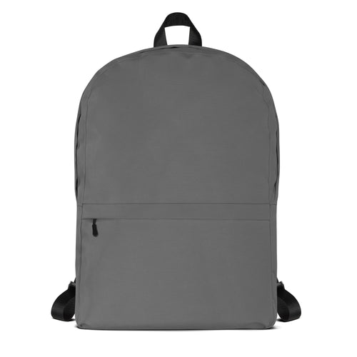 Minimal Plain Gray Color Lightweight Medium Size Backpack