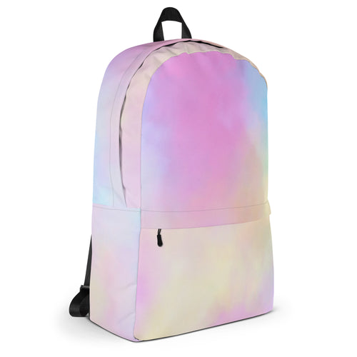 Preppy Cute Cotton Candy Print Aesthetic School Backpack