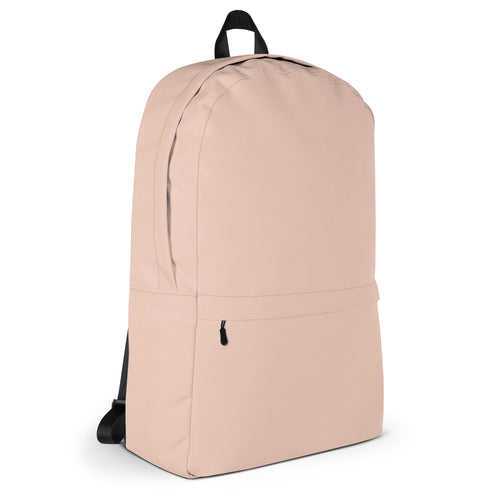 Minimal Plain Beige Color Womens Lightweight Fashion Backpack