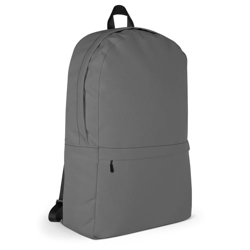 Minimal Plain Gray Color Lightweight Medium Size Backpack