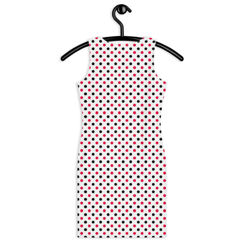 Black and Red Polka Dots Bodycon Tank Dress