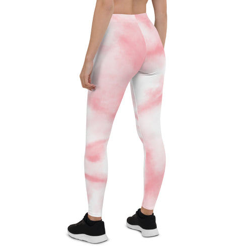 Pink tie Dye Gym Workout Leggings for Women