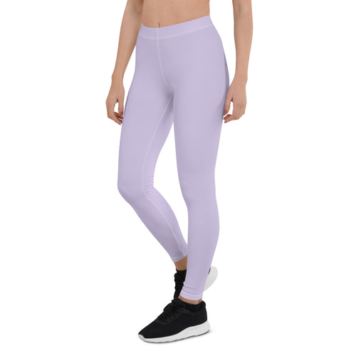 Preppy Plain Purple Gym Workout Leggings for Women