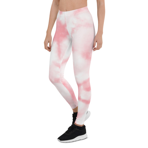 Pink tie Dye Gym Workout Leggings for Women
