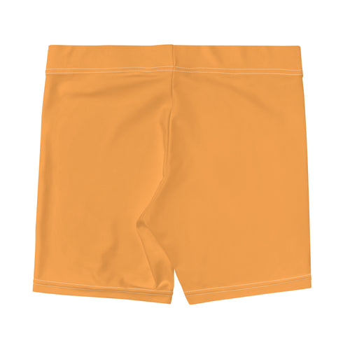 Sporty Orange Gym Workout Tight Shorts for Women