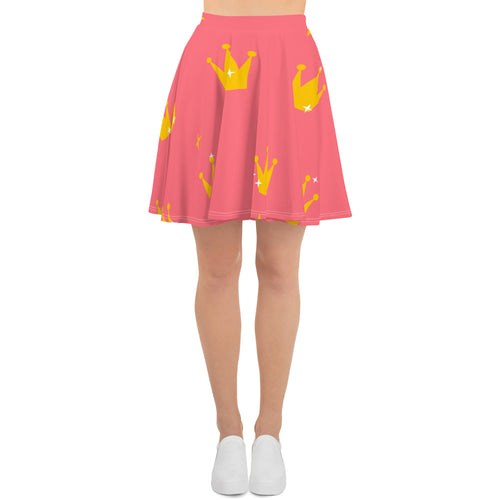 Preppy Crown High Waist Mini Skirt