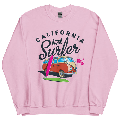 Preppy Vintage California Best Surfer Crewneck Sweatshirt