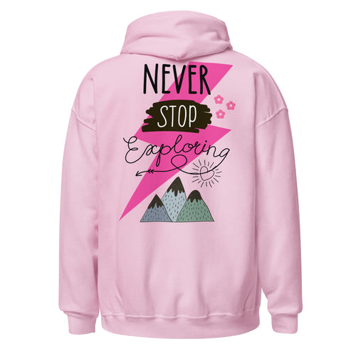 Preppy Never Stop Exploring Mountains Hoodie for Women