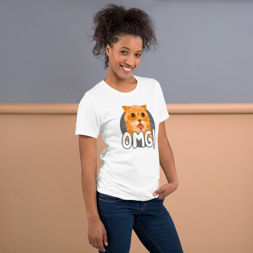 OMG Funny Cat Unisex 100% Cotton T-Shirt